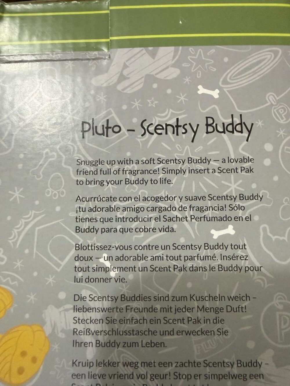 Disney Pluto Scentsy Buddy w/zip pouch to hold Scent Pak, NOT Included with item - Picture 5 of 5